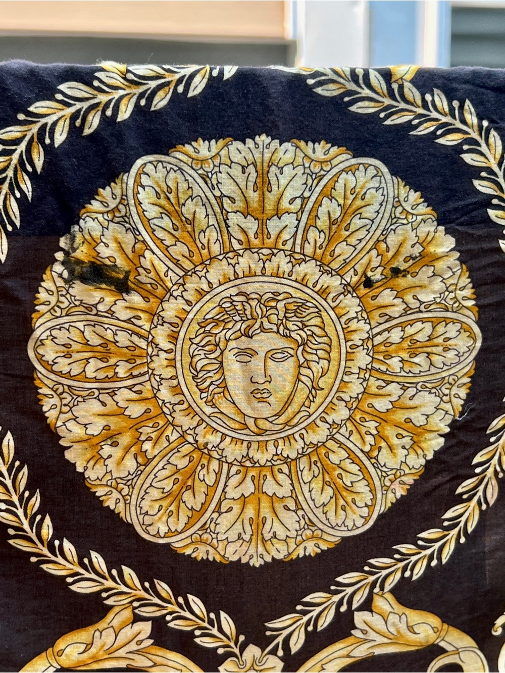 Versace Black and Gold Ornate Baroque Beach shawl - Picture 5 of 7